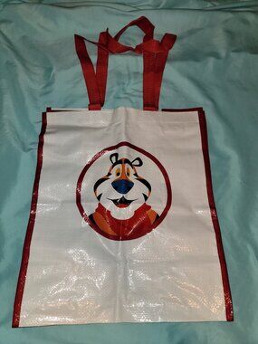 Kellogg's Tony the Tiger Reusable Shopping Tote Bag, Red & White “Totes Fam”